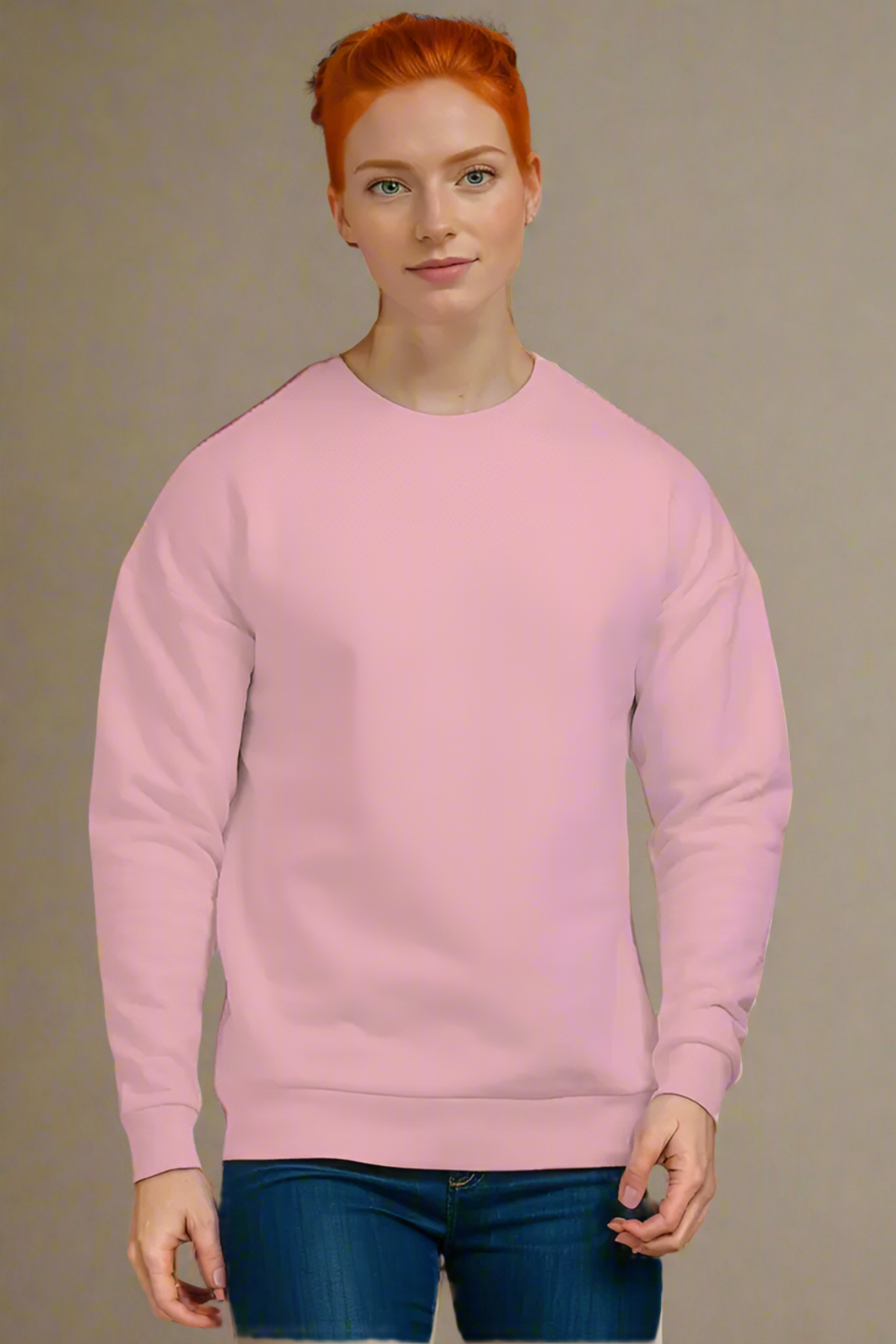 BABY PINK 400 GSM SWEAT SHIRT HIM HER US