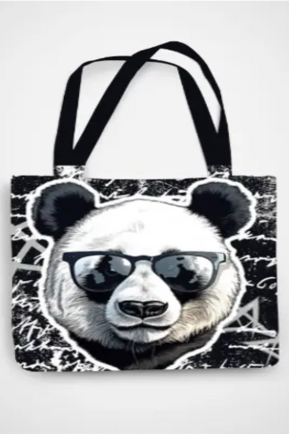 COOL BEAR ZIPPERED TOTE BAG HIM & HER