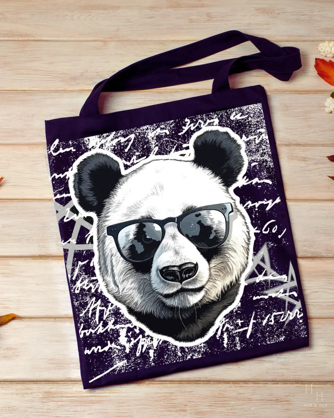 COOL BEAR ZIPPERED TOTE BAG HIM & HER