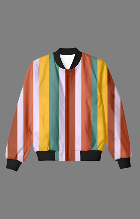 STRIPED UNISEX BOMBER JACKET HIM & HER