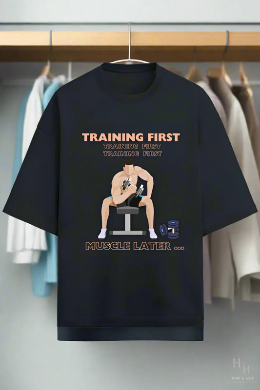 TRAINING FIRST GYM OVERSIZED T -SHIRT HIM & HER