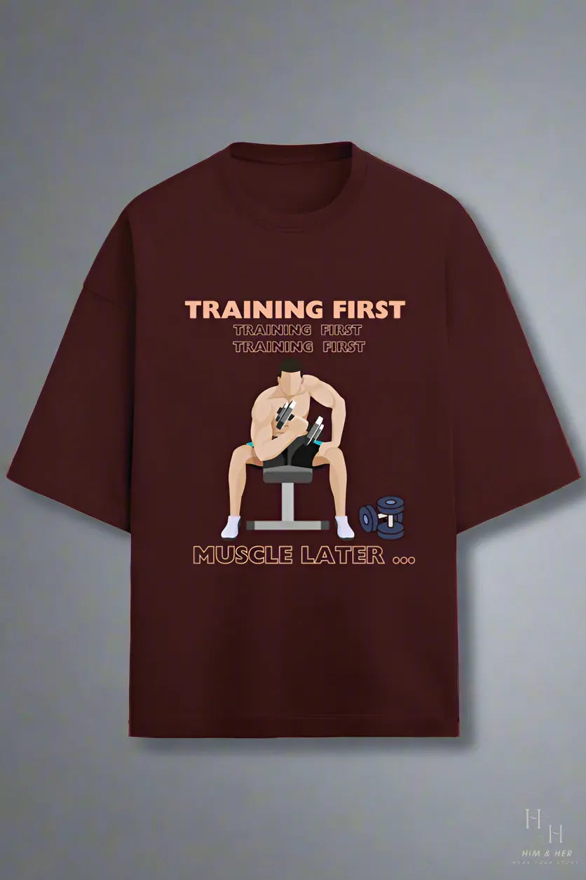 TRAINING FIRST GYM OVERSIZED T -SHIRT HIM & HER