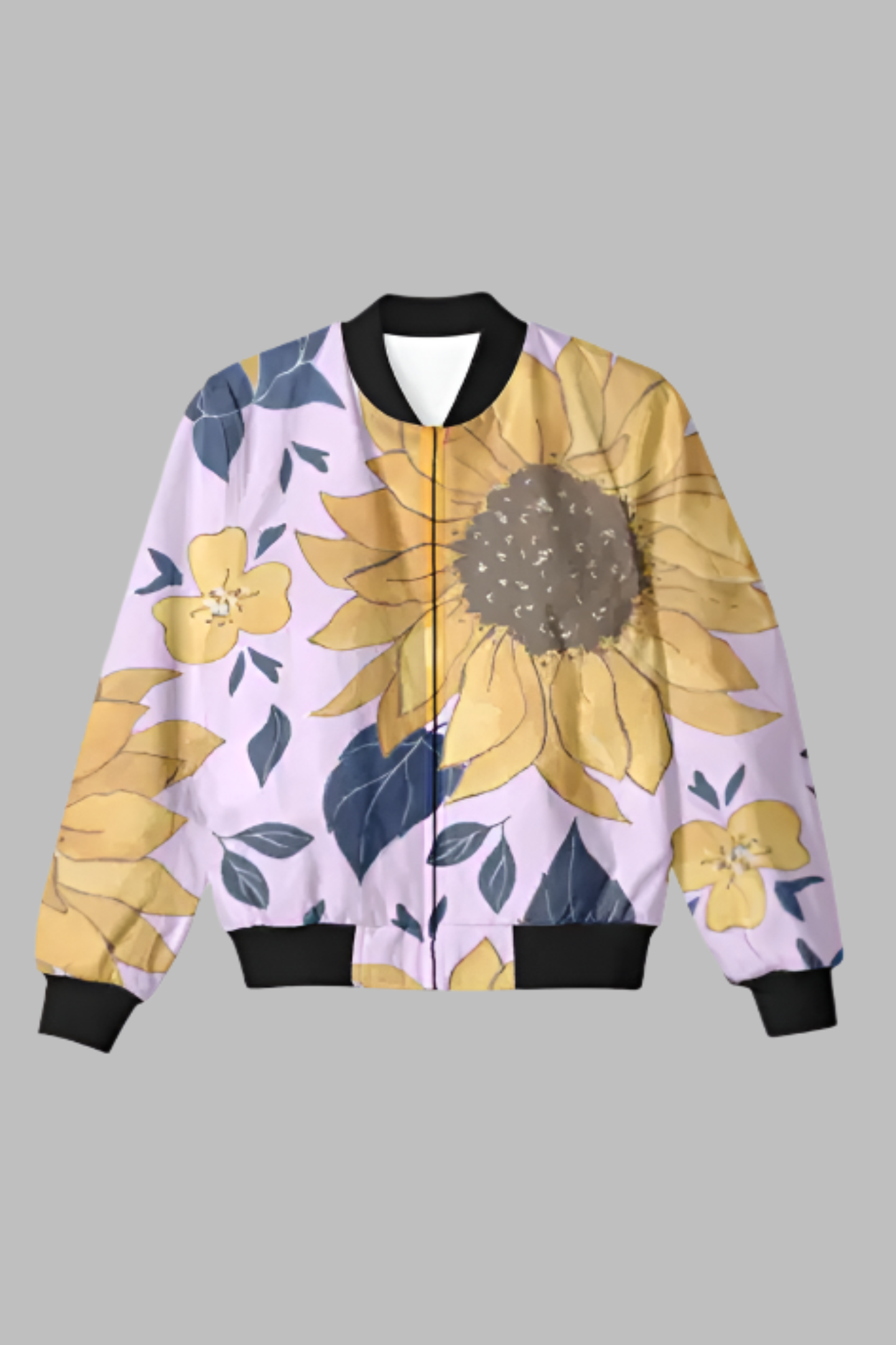 UNISEX BOMBER JACKET WITH SUNFLOWERS HIM & HER